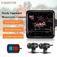 VSYSTO S6L/Q6L Motoycycle Camera High Speed wifi 1080p Full HD Dual Lens Front and Rear View Motorbike Dash Cam Video Recorder