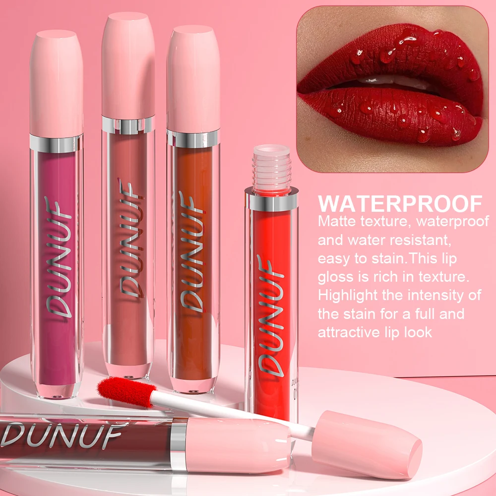 DUNUF 25 Multi-Color Long-lasting Moisturizing Velvet Matte Waterproof Lipstick Non-stick Cup Lip Gloss