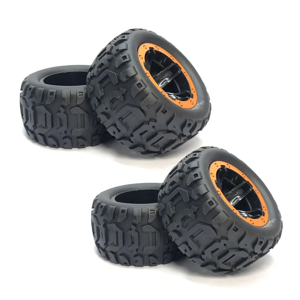 Pneus e Rodas Jantes para Wltoys 124018 124019 144001 124017 124016 HBX 16889 1/16 RC Car, peças de atualização de tamanho grande, 80,5mm