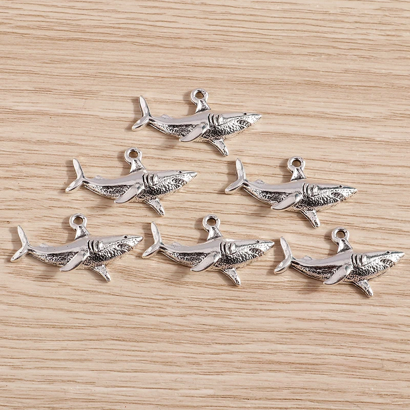Tusember 10 Stück niedliche Anhänger aus Legierung in Form von Fisch, Qualle, Seestern und Muschel für die Schmuckherstellung von Halsketten, Ohrringen, Armbändern, DIY – Detail 13