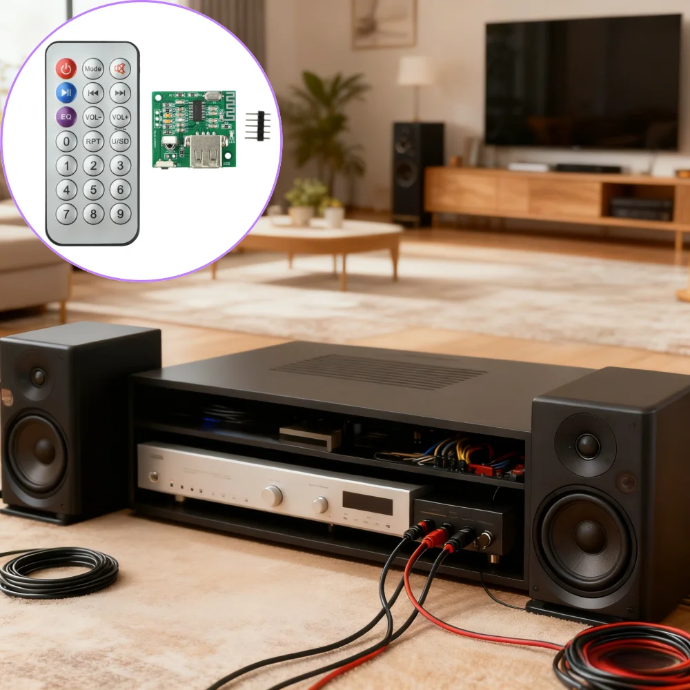 Bluetooth 5.4 Audio Receiver Module 2.0 Dual Channel Stereo Lossless Decoding Board Support Low-power Encoding Protocols 3.3-5V