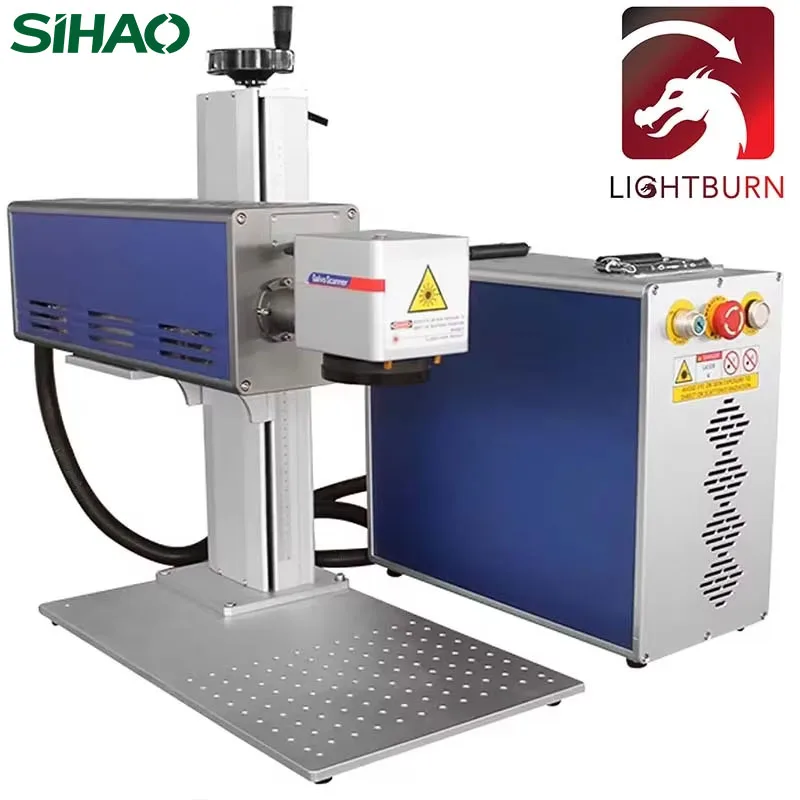 SIHAO Laser Marking Machine 20-50W Fiber Laser Engraving Machine Metal Stainless Steel Cutting Gold Silver Ring Laser Engraver