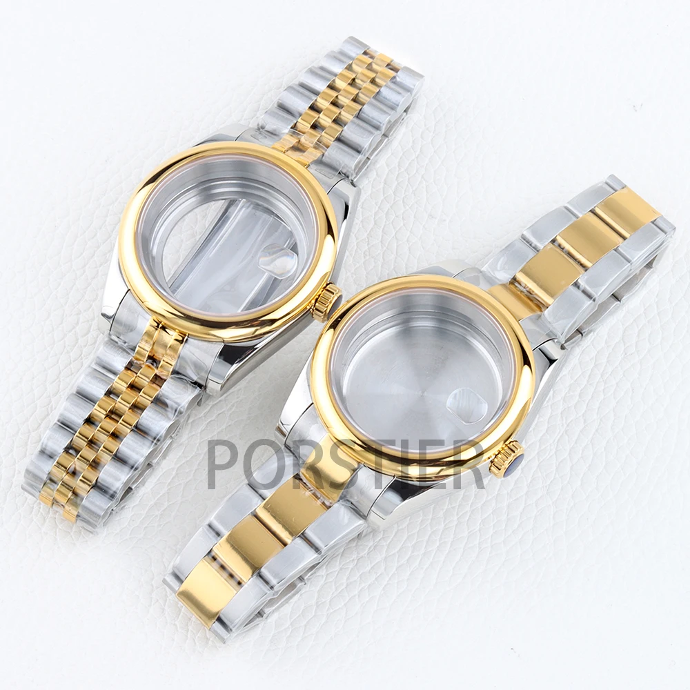 

36mm/39mm Round Edge NH35 Case for Datejust NH35 NH36 Movement Sapphire Glass Stainless Steel Jubilee/Polished Oyster Bracelet
