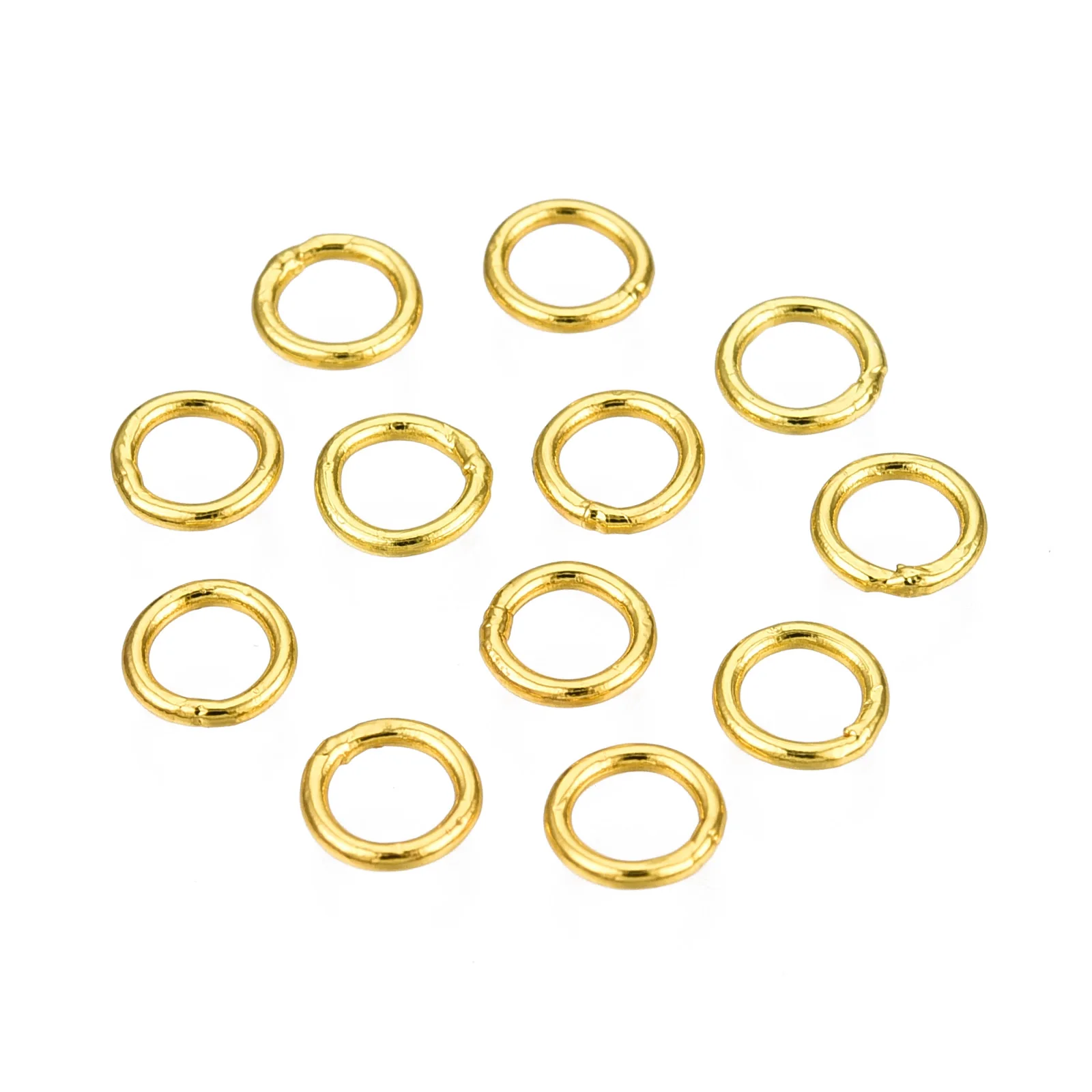 5g Golden 304 Stainless Steel Round Rings 4x0.7mm Soldered Jump Rings Closed Jump Rings for DIY Jewelry Making End Findings