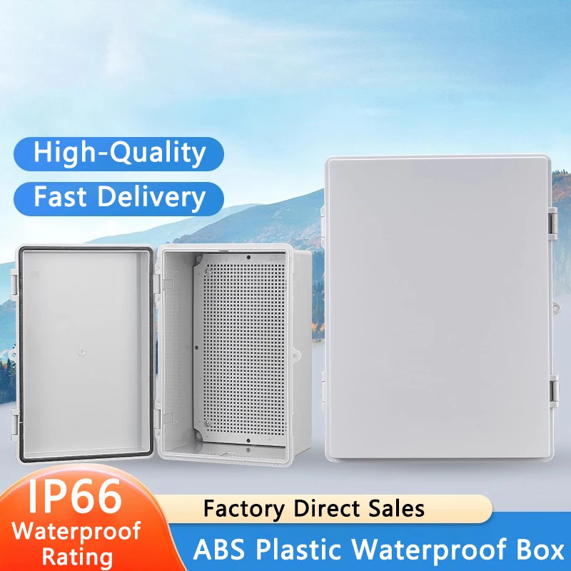 IP66 Waterproof Junction Box Electrical Enclosure ABS Gray/Transparent Outdoor Power Distribution Case Plastic Connections Box