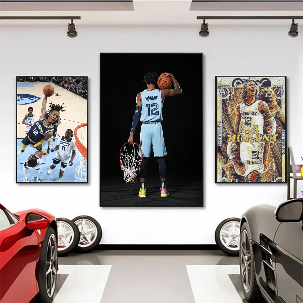 ملصق فني ذاتي اللصق Ja Morant ، ملصق ورقي مقاوم للماء ، ديكور حائط ، قهوة ، منزل ، بار ، غرفة ، 1 * *