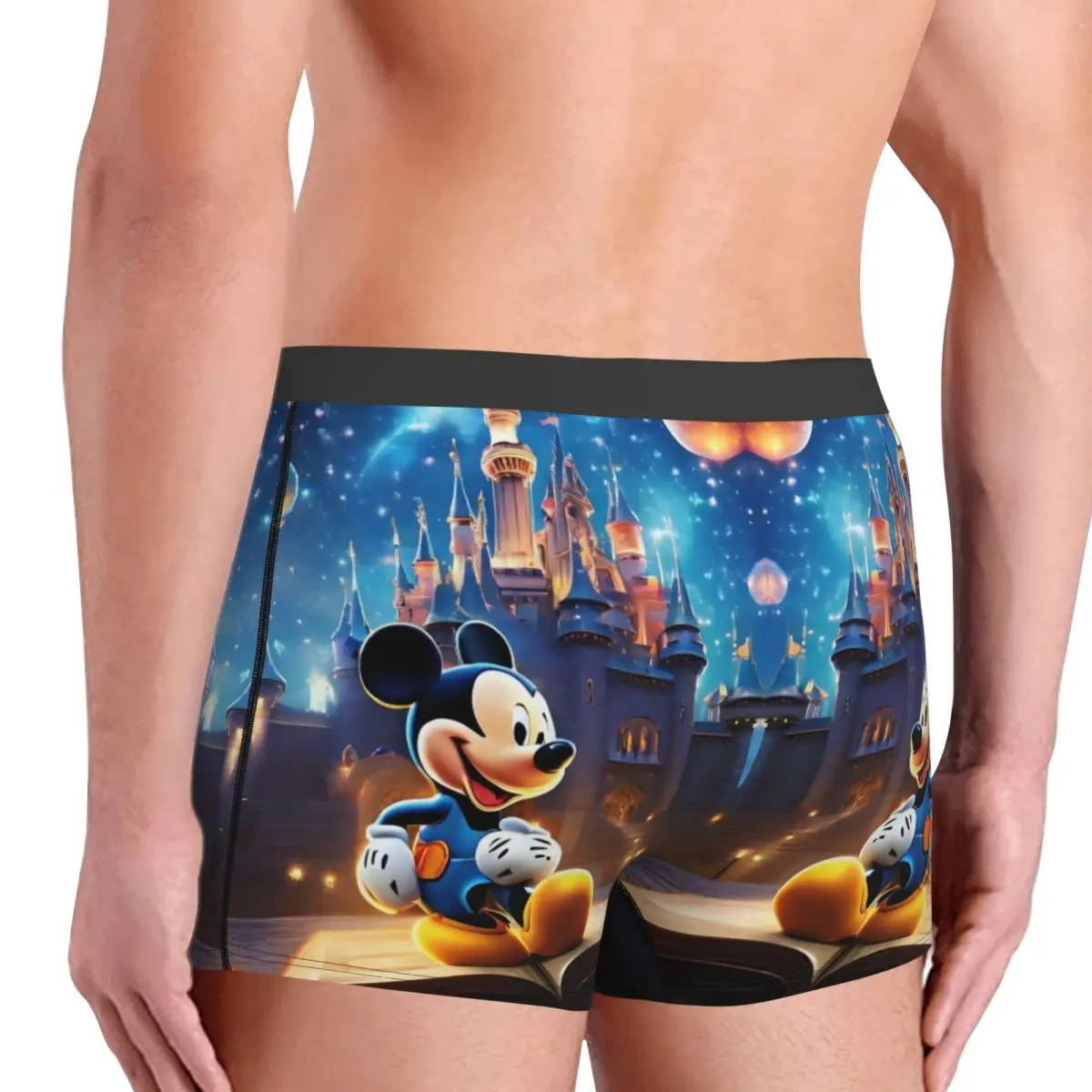 تخصيص ميكي ماوس الملابس الداخلية الذكور المطبوعة الكلاسيكية الكرتون فيلم سراويل بوكسر سراويل ملخصات تنفس السروال