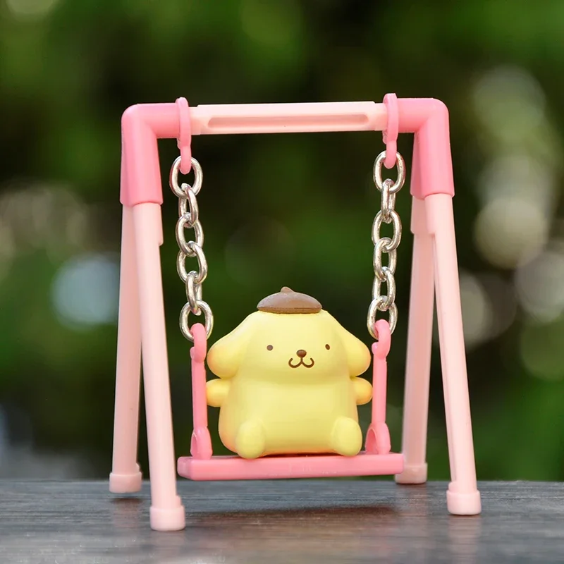 سانريو غاشابون تويز مرحبا كيتي سينامورول بلدي ميلودي بوم بورين الكرتون سوينغ عمل أرقام زينة حلية هدايا الاطفال