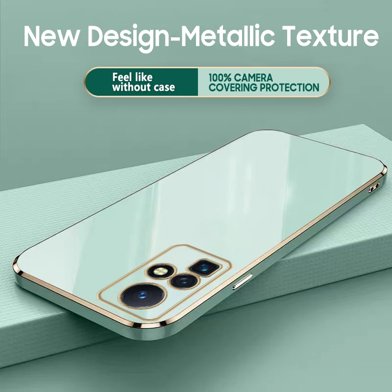 Luxury Square Plating Silicone Phone Case for Infinix Zero Xneo  XPro X NEO Pro Case Coque Ultra Thin Protection Soft Cover