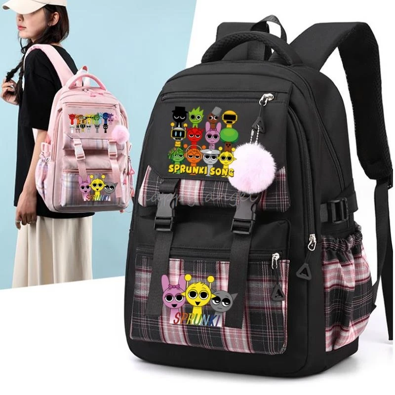 New Sprunki Printed Backpack Cartoon Student Teenager Bookbag Sport Rucksack for Boy Girl Bagpack Laptop Women Travel Schoolbag