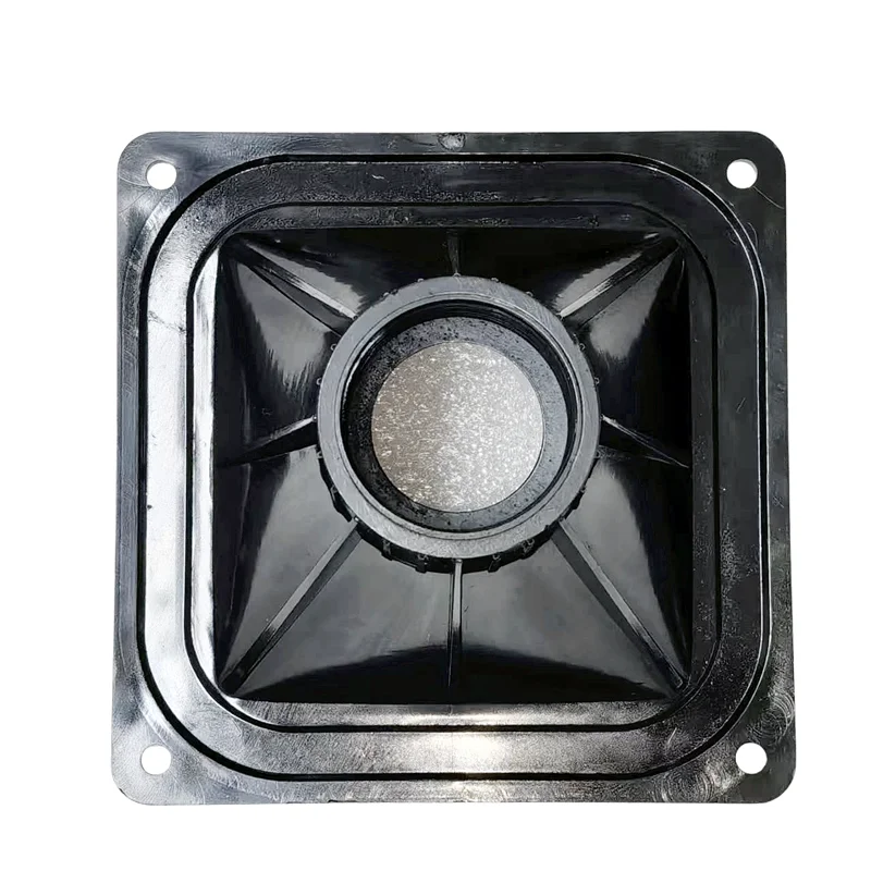 MW Audio 4 Inch Square Plastic Tweeter Horn HF Compression Driver Threaded Throat DIY 115x115x74mm