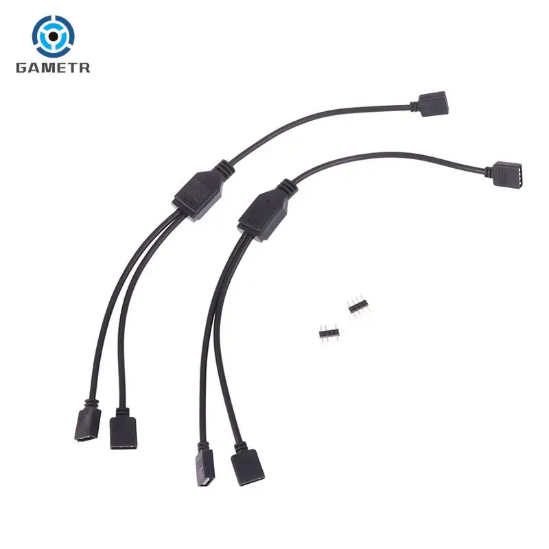 Cable de extensión de conector divisor ARGB para PC, ventilador de ordenador, placa base AURA RGB, tira de luz LED, 5V, 3 pines, 12V, 4 pines