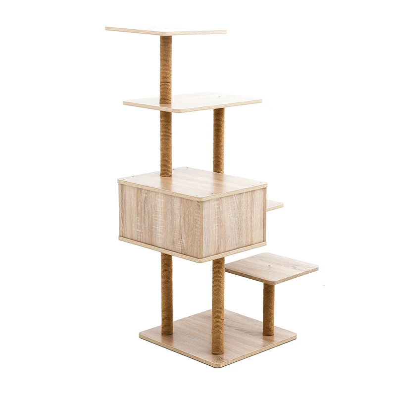 

Wholesale Cat Tree Modern Luxury Toy Wooden House Cat Tree