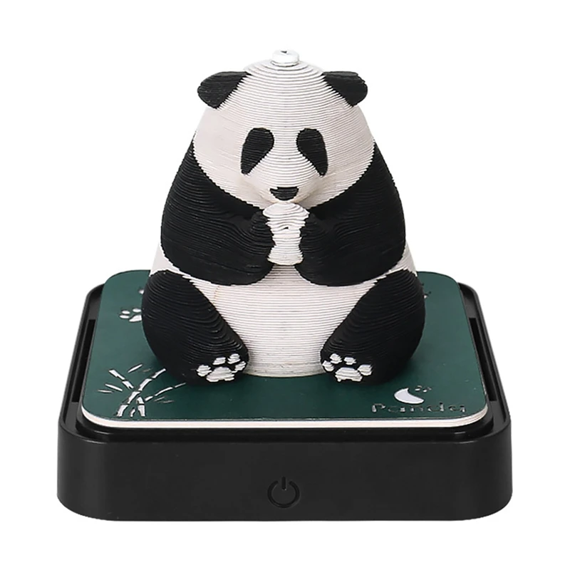 

3D Art Calendar 2024, Creative Time Piece Calendar Panda Memo Pad Rip Away Paper Carving DIY Sticky Note Easy To Use