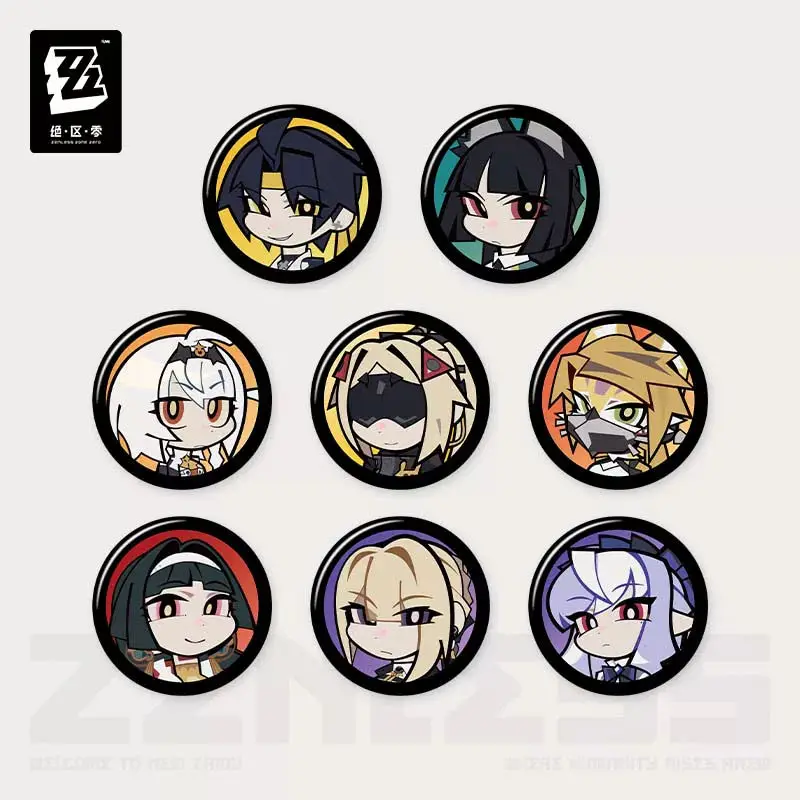 [Genuine] miHoYo Game Zenless Zone Zero Agent Avatar Mini Badge Trigger Astra Yao Vivian Pulchra Anime Brooch Cosplay Xmas Gifts 2
