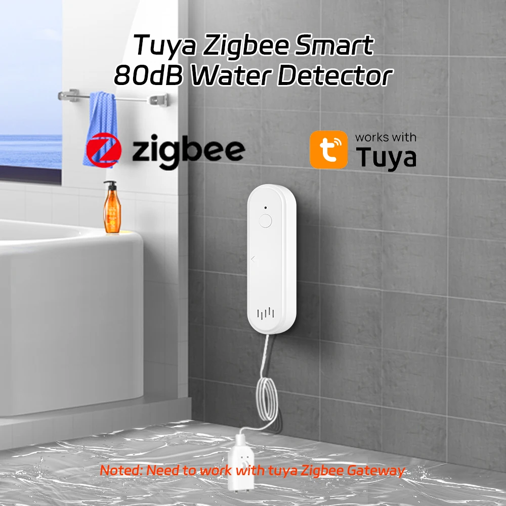 Zigbee water immersion leak alarm tuya home detector overflow APP intelligent alarm automatic sensing water level intelligent