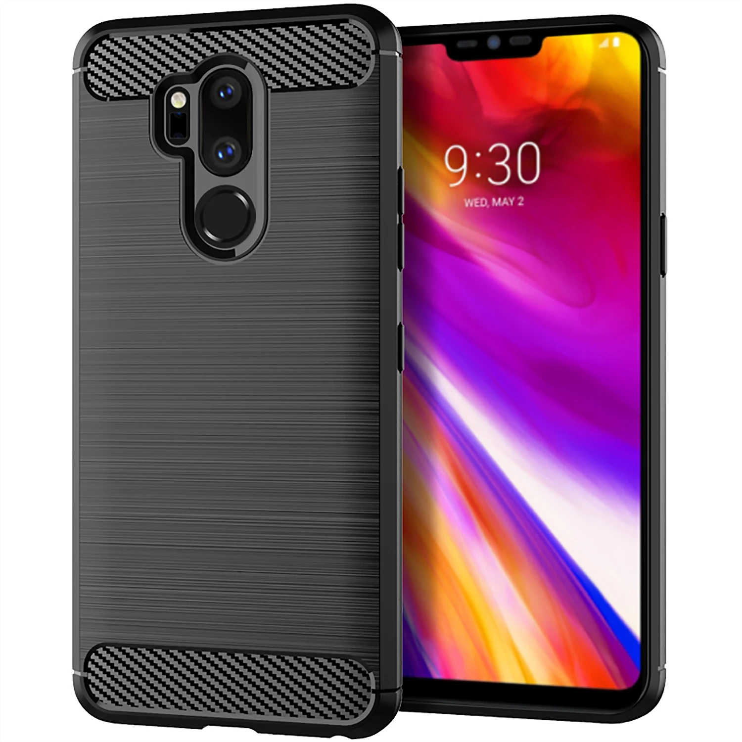 Per LG G7 ThinQ G7 one g7 + Q7 Plus custodia antiurto per telefono per lg G7 plus thinq q7 + Q7 Alpha custodie in fibra di carbonio antiurto