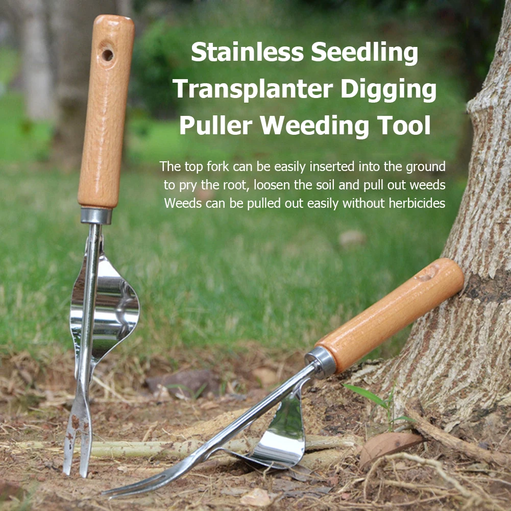 1/2/3 PCS Garden Weed Puller Tool Stainless Steel Hand Weeding Tool Weed Roots Digging Removal Hand Tool for Yard Lawn and Farm