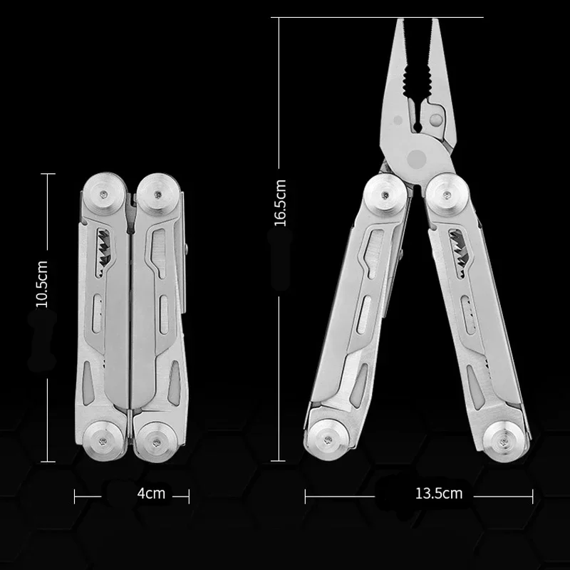 Outdoor Stainless Steel Portable Multifunctional Pliers Tool Camping Equipment Leather Wallet Folding  Cutting Tools