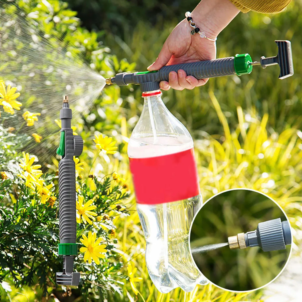 High Pressure Manual Sprayer, Drink Bottle Spray Head Nozzle, Portable Garden Watering Tool, Adjustable Nozzle