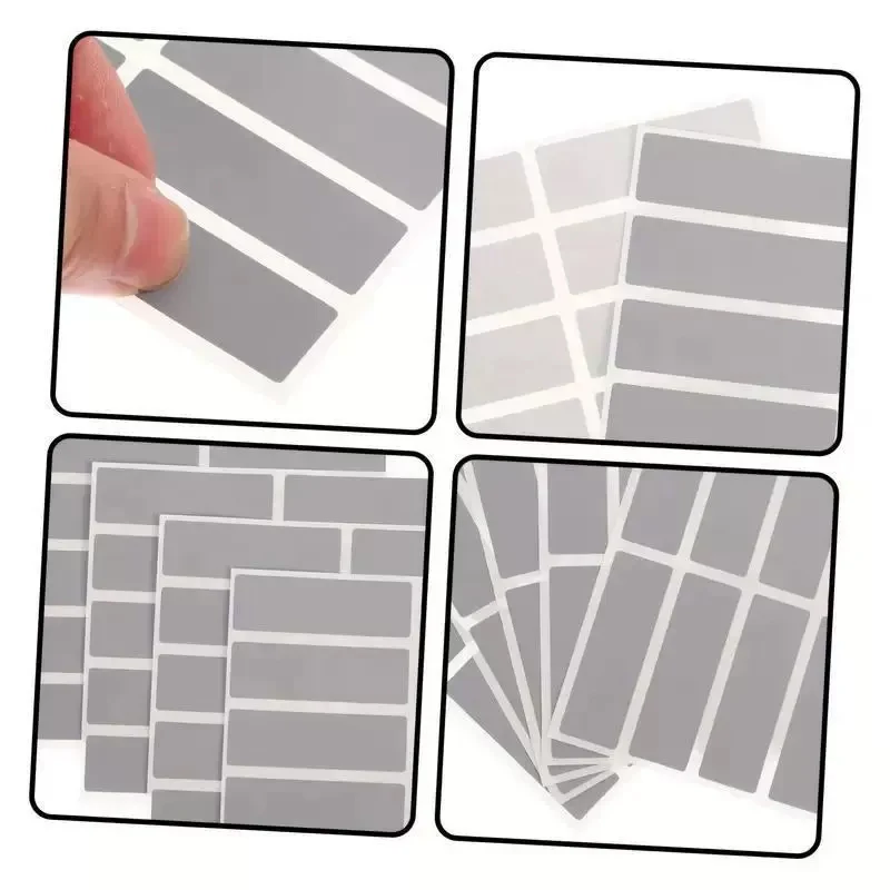 100pcs/ Pack (10 sheets) Rectangle Scratch Off Stickers Labels, 1.9 x 0.6 inch