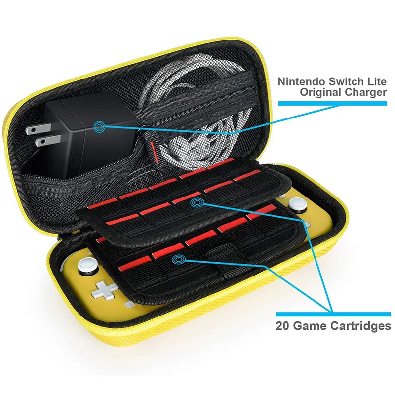 witch Lite Accessory Kit - Switch Lite Console Case and Screen Protector, Switch Lite Carrying Case, Travel Bag