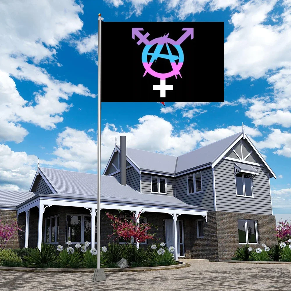 2X3FT Transgender banner 3x5ft fabric cool home decorate WITH Anarchy BANNER