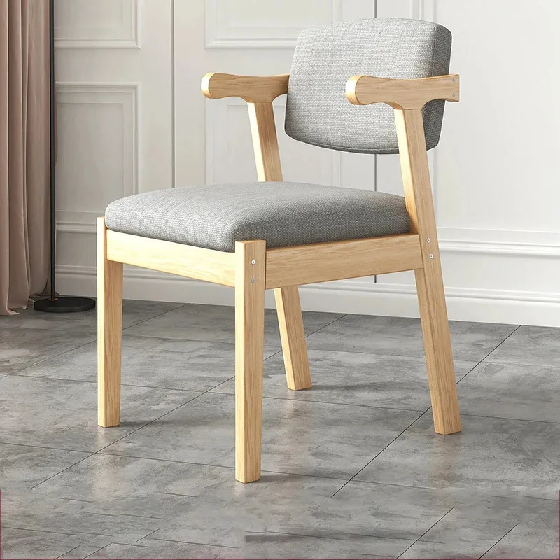 Queen Dressing Table Chair Backrest Barber Wood Style Luxury Designer Lounge Chair Game Fabric Cadeiras Living Room Furniture