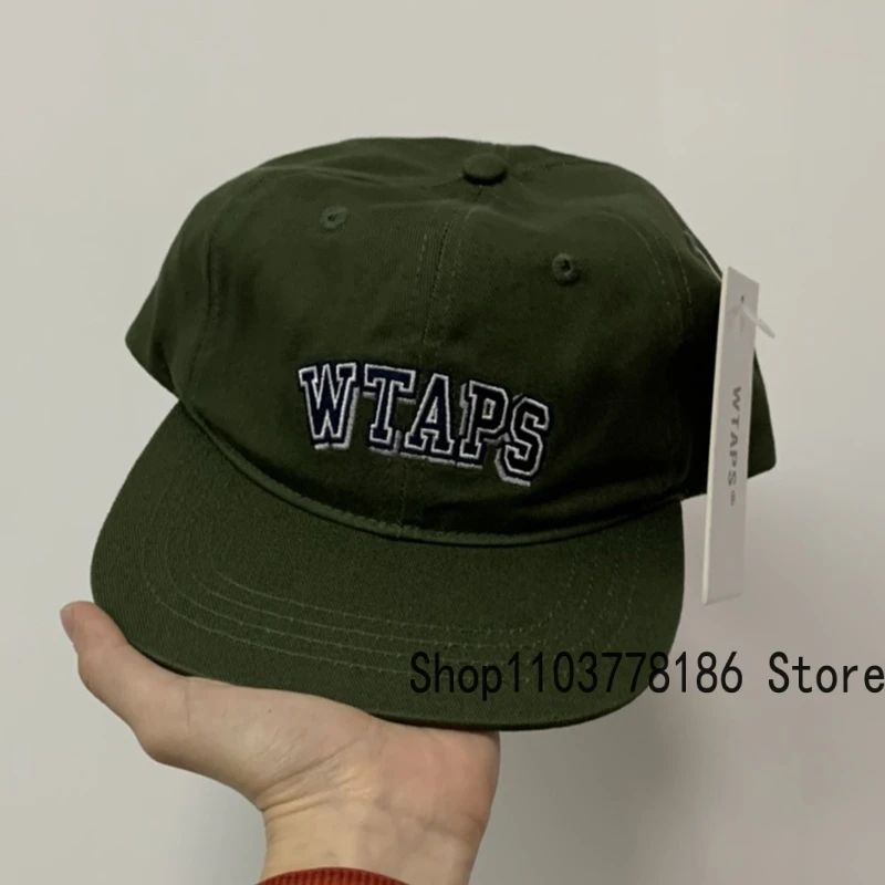 Classic Black Green Real Photos WTAPS Flat Brim Hat Summer Fashion Hot Selling Hat Men Women Same Style Wtaps Baseball Cap