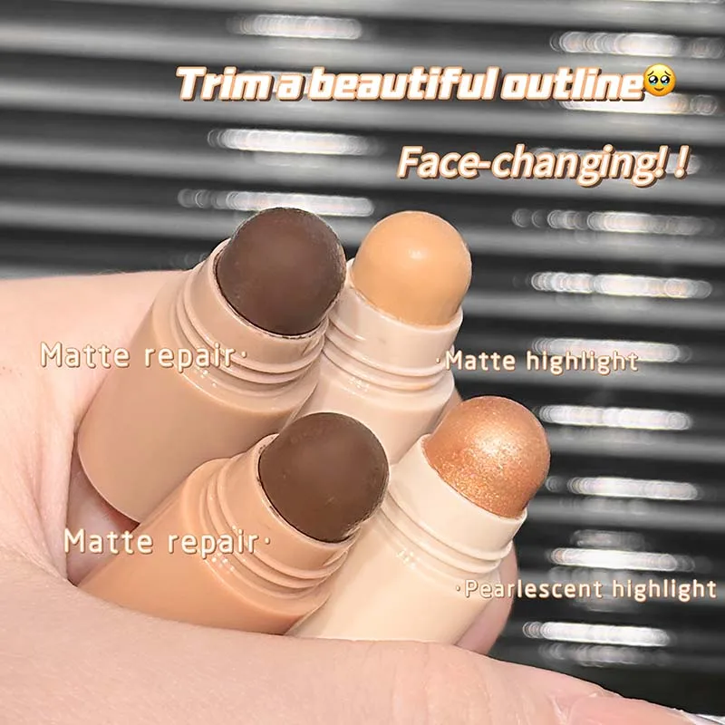 4-in-1 Multi-Color Contouring Stick Nose Shadow Contour Silky Matte Cream Easy Application for Facial Brightening Product