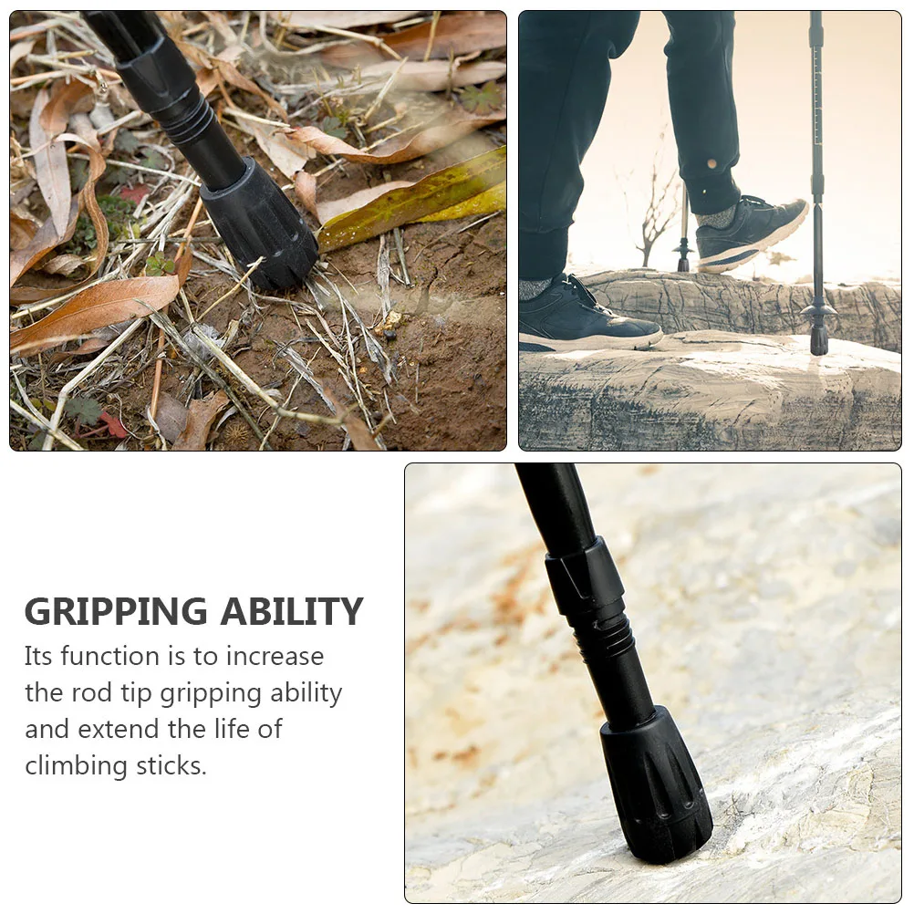 

8pcs Walking Pole Rubber Tip Cover Trekking Pole Tip Protector Stick Head Cover Durable Wear-Resistant Lightweight Outdoor