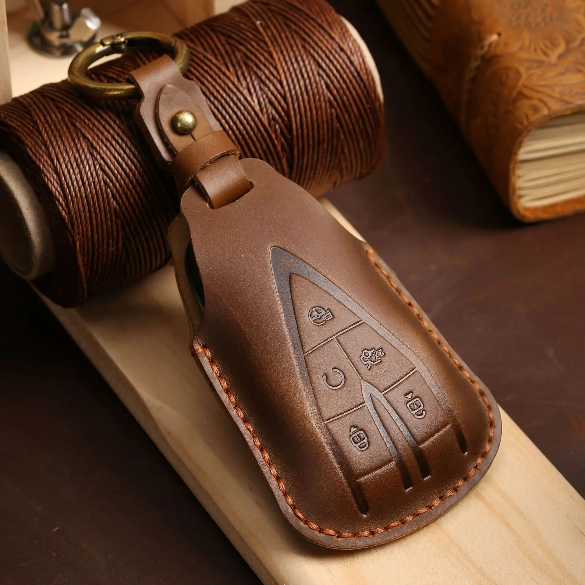 

Leather Car Key Cover Protection for Chang An UNI-T UNI-V UNI-K 2020-2023 Car Remote Key Case Cover