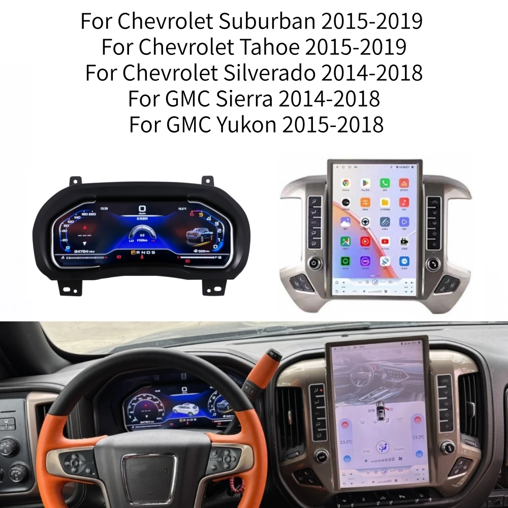 

Цифровая приборная панель LCD для Chevrolet Suburban/Tahoe/Silverado, GMC Sierra/Yukon: виртуальный спидометр