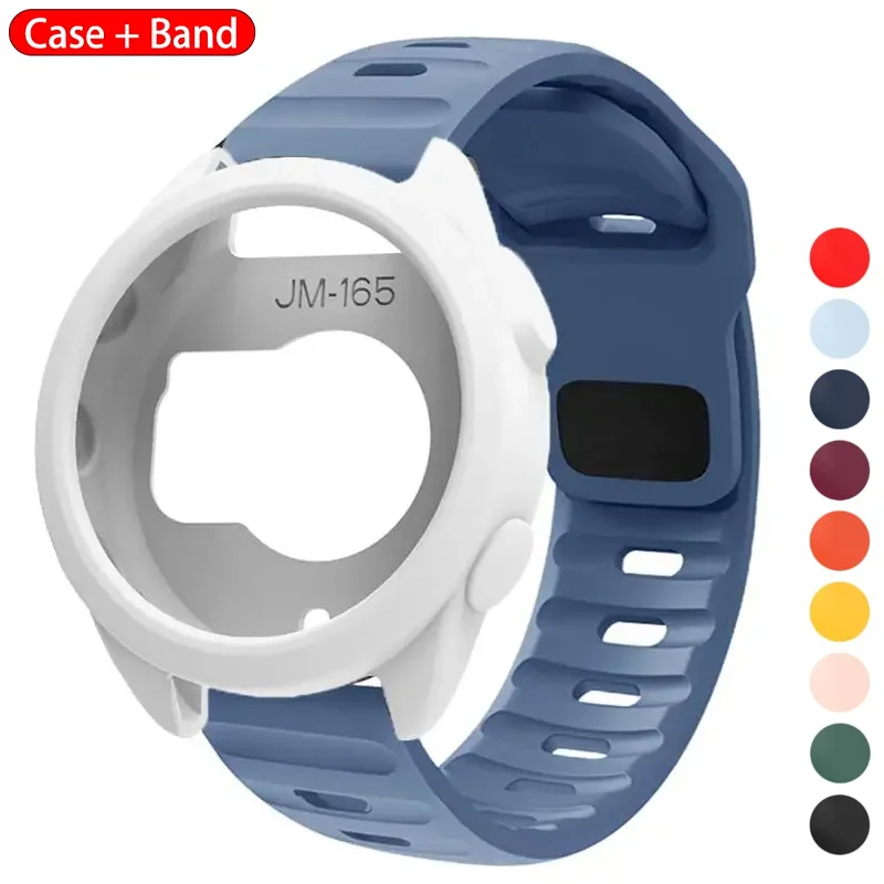 Silikonarmband + Schutzhülle für Garmin Forerunner 165 Smartwatch, weiche Displayschutzhülle, Bandzubehör