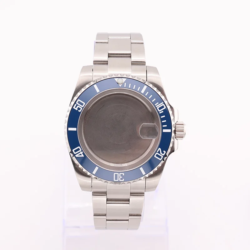 40mm Submariner Dark Blue Watch Cases NH36 NH35 NH34 for Seiko Mod Parts Mechanical Movement Replacement Parts