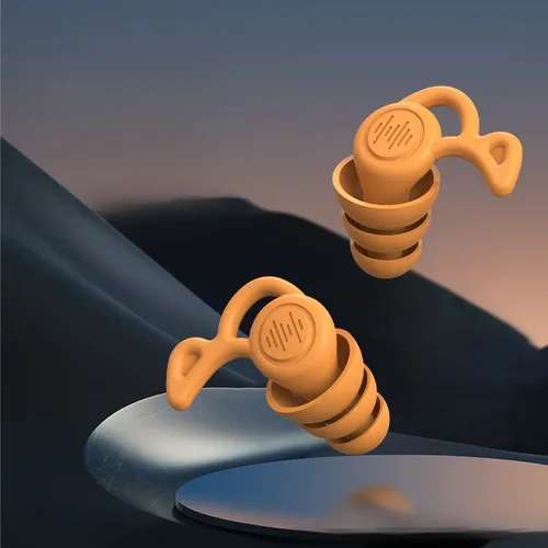 Imagen 2 del producto Tapones para los oídos con cancelación de ruido de silicona de Triple capa, adecuados para dormir, nadar, creación de filtros de ruido impermeables, 1 par