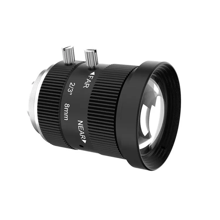 MVL-MF0828M-3MPE Machine Vision 2/3'' 10MP 8mm EFL Manual Iris C-Mount Industrial Lens