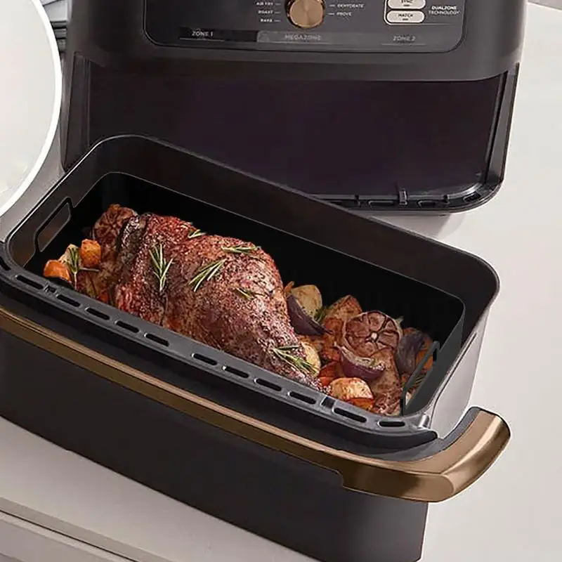 Air Fryer keranjang dapat digunakan kembali silikon Liner Pot dapat digunakan kembali Air Fryer Tray tepat cocok Air Fryer keranjang mudah membersihkan memanggang