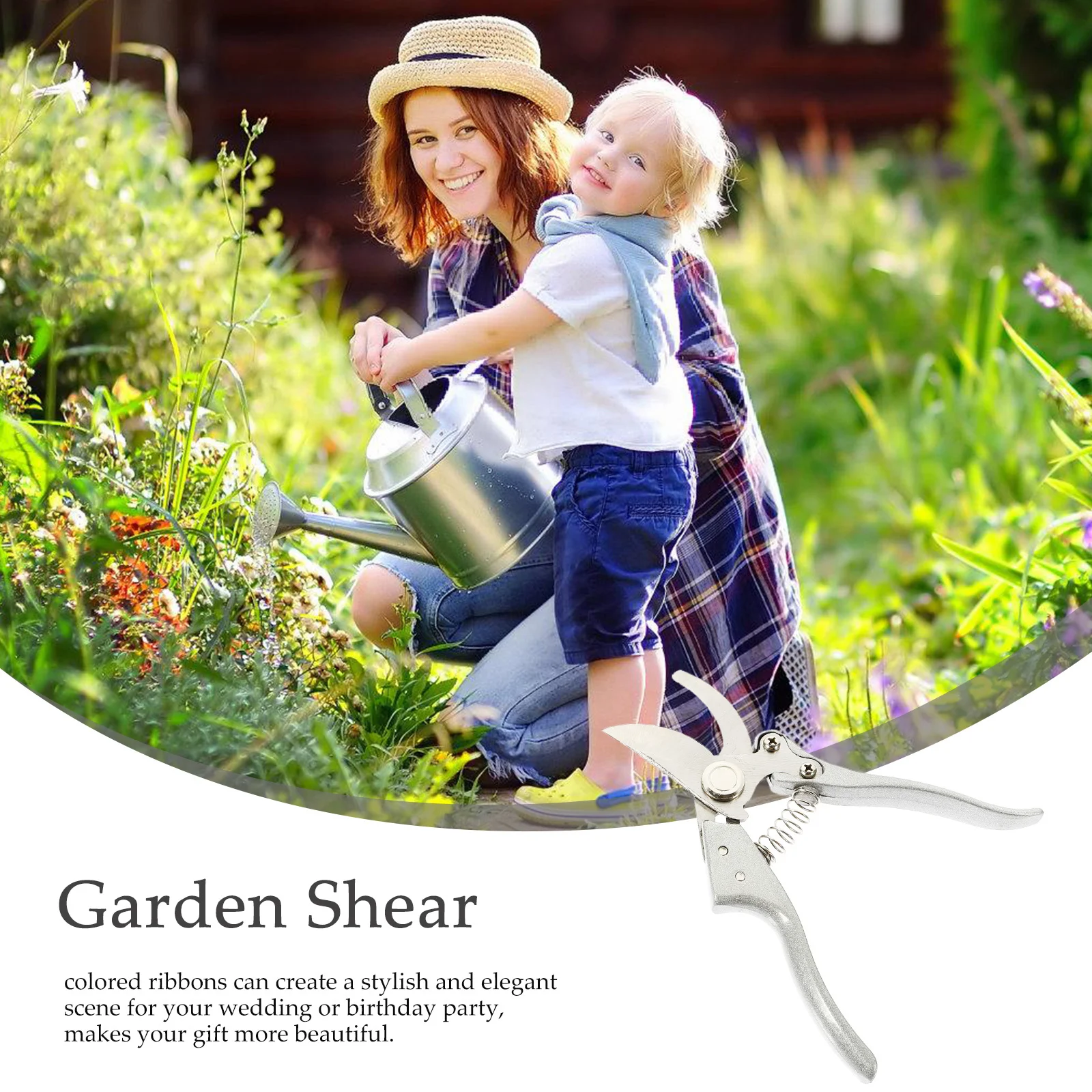 مقصات الحديقة مقص تشذيب فرع الأشجار تصميم الربيع مقبض ممتص للصدمات يده المقلم زهرة الجذعية القاطع النبات