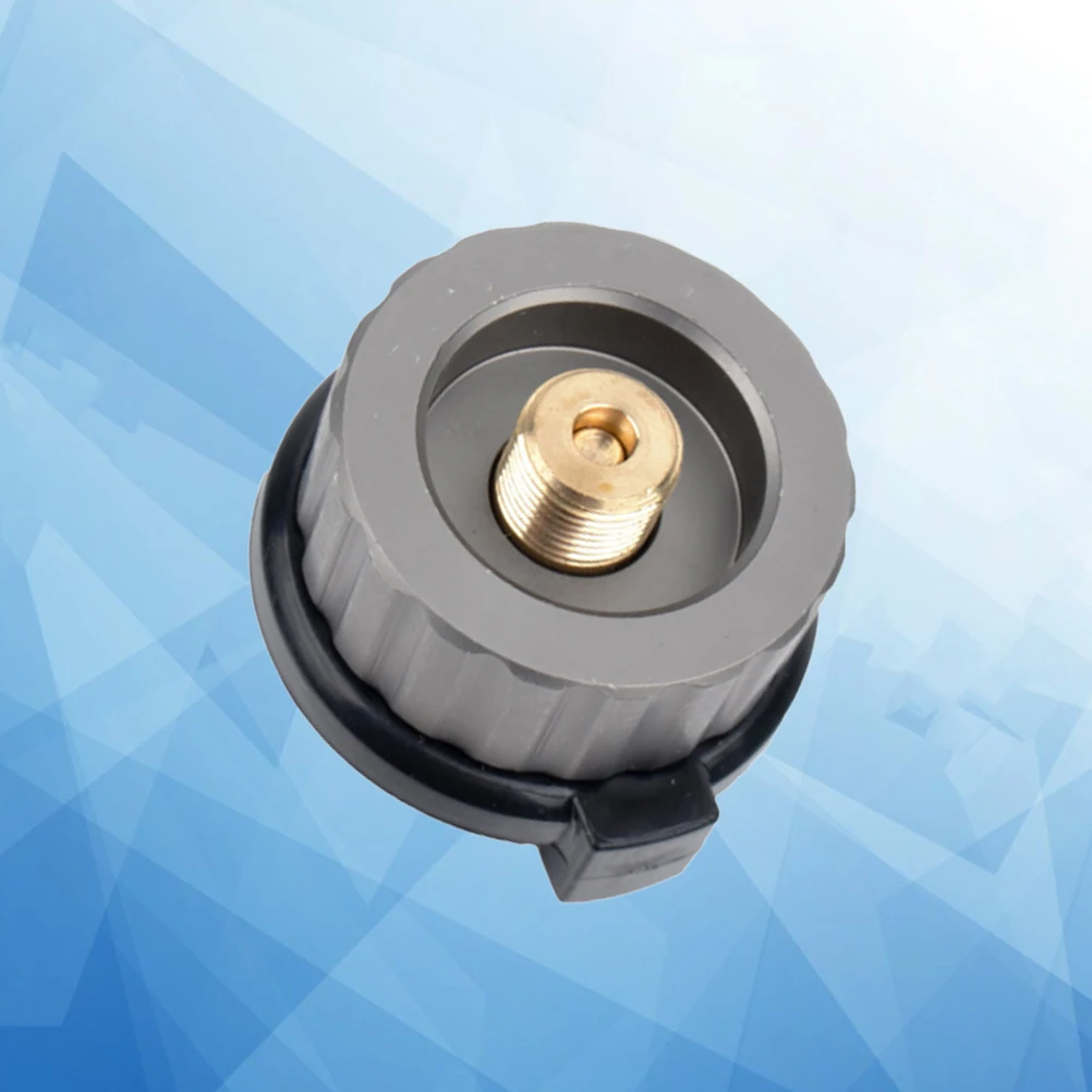 

Outdoor Stove Connector Head Split Type Gas Bottle Adaptor Transfer Conversion For Camping Picnic Bbq Lightweight Durable Grey