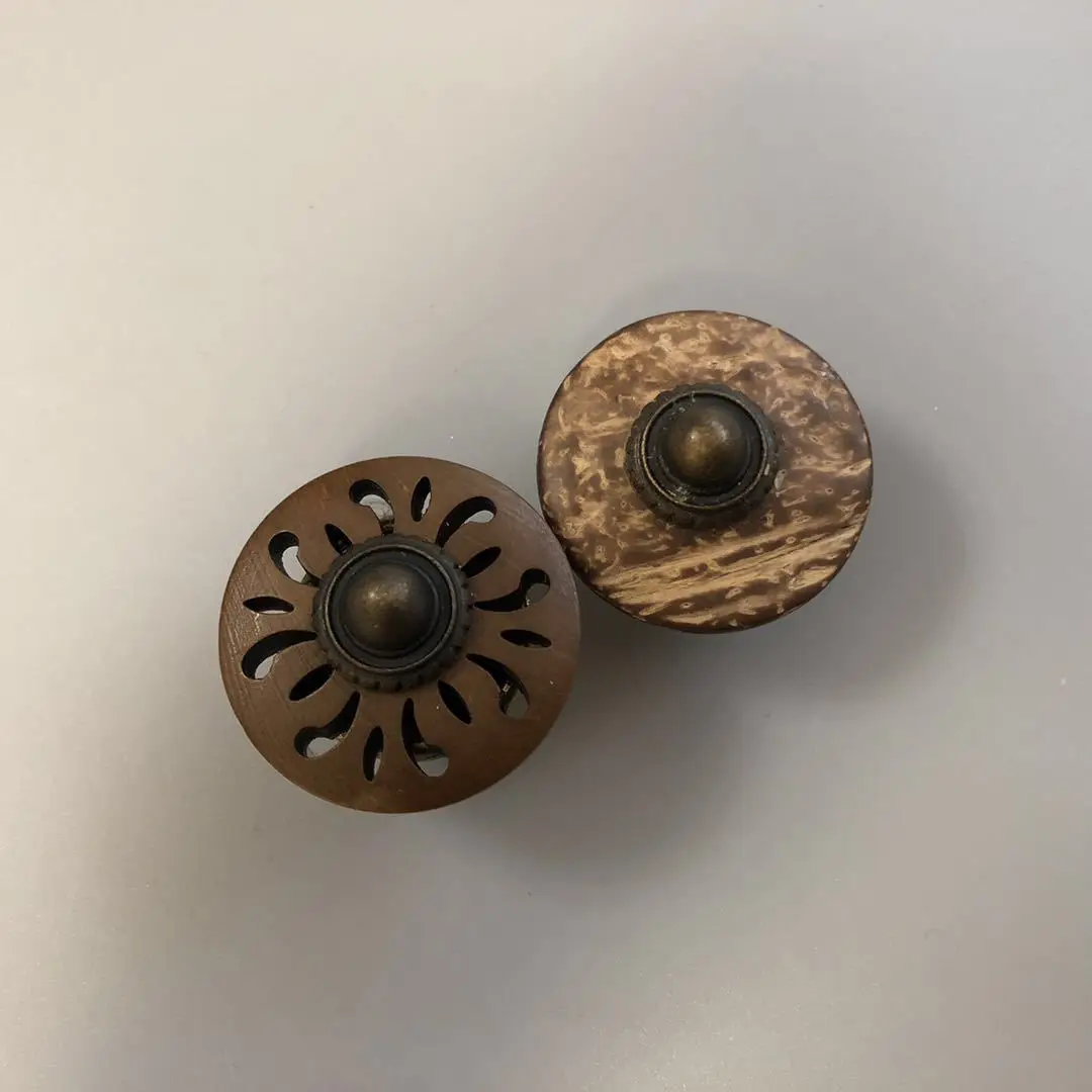Natural Coconut Shell Wood Drawer Handle Durable Rustic Pull Handle Home Furniture Improvement Accessories