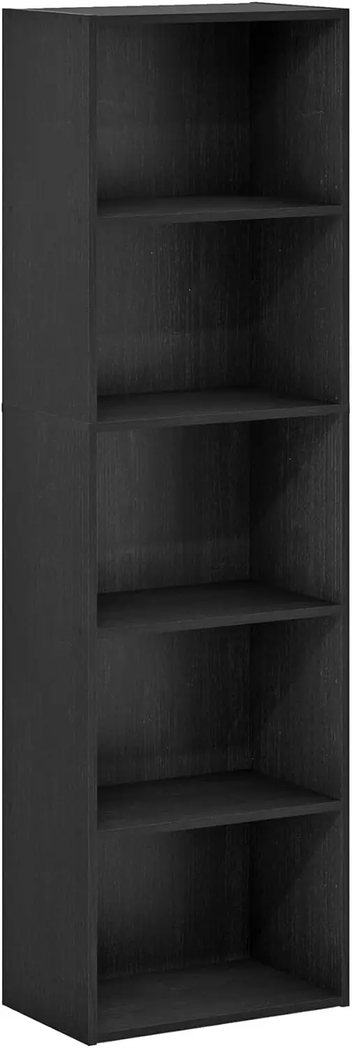 Luder Bookcase / Bookshelf / Storage Shelves, 5-Tier, Blackwood