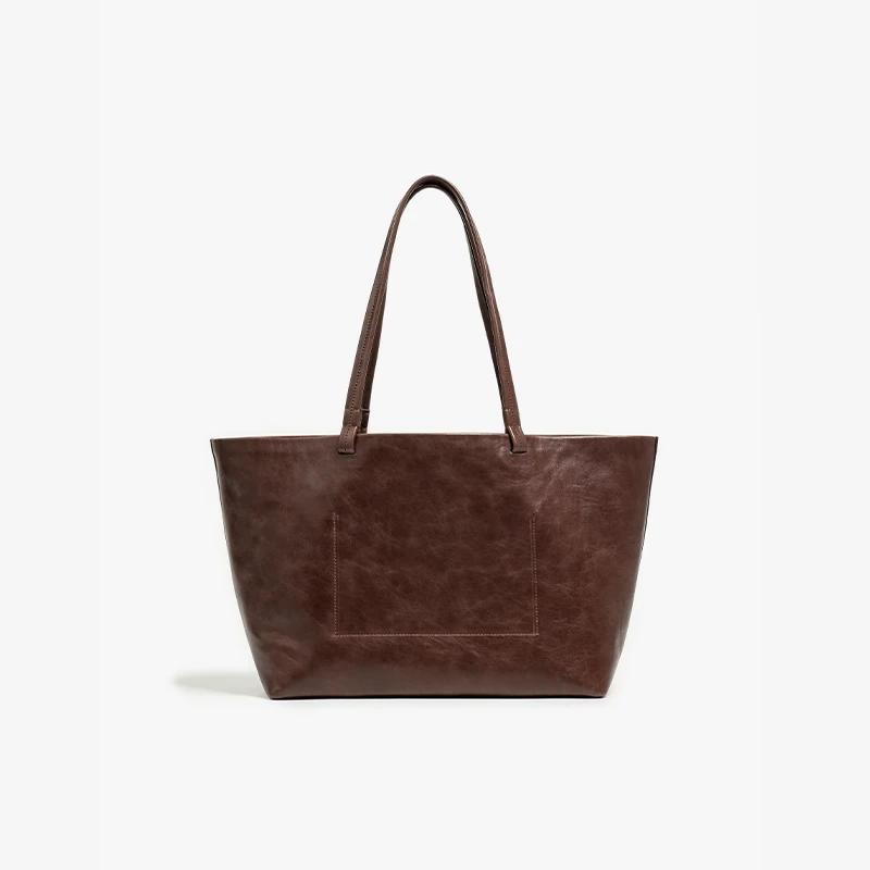 BEAUTODAY Shoulder Bags Women Genuine Cow Leather Business Bags Large Capacity  Ladies Solid Handbags  Handmade 62184