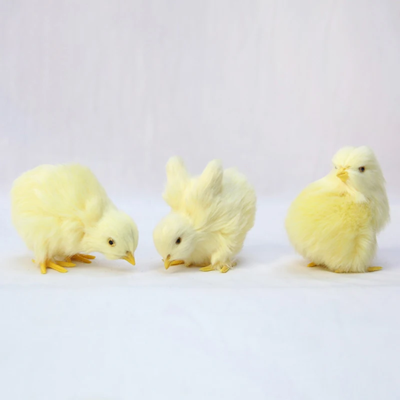 Muñeca de Animal peludo realista para niños, juguete de felpa suave de pollito de simulación, modelo de pollo cognitivo, sonido, regalo de Pascua