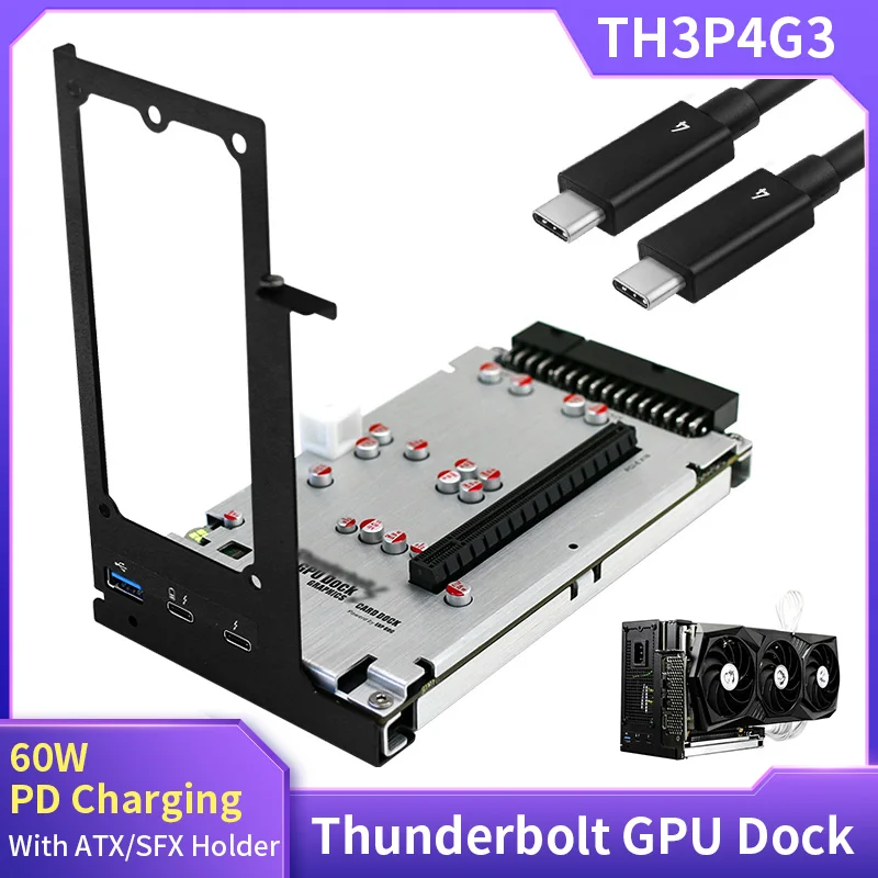 

Док-станция TH3P4G3 Thunderbolt для ноутбука PCI-E X16, внешняя графическая карта для ноутбука Thunderbolt, совместима с 3 4