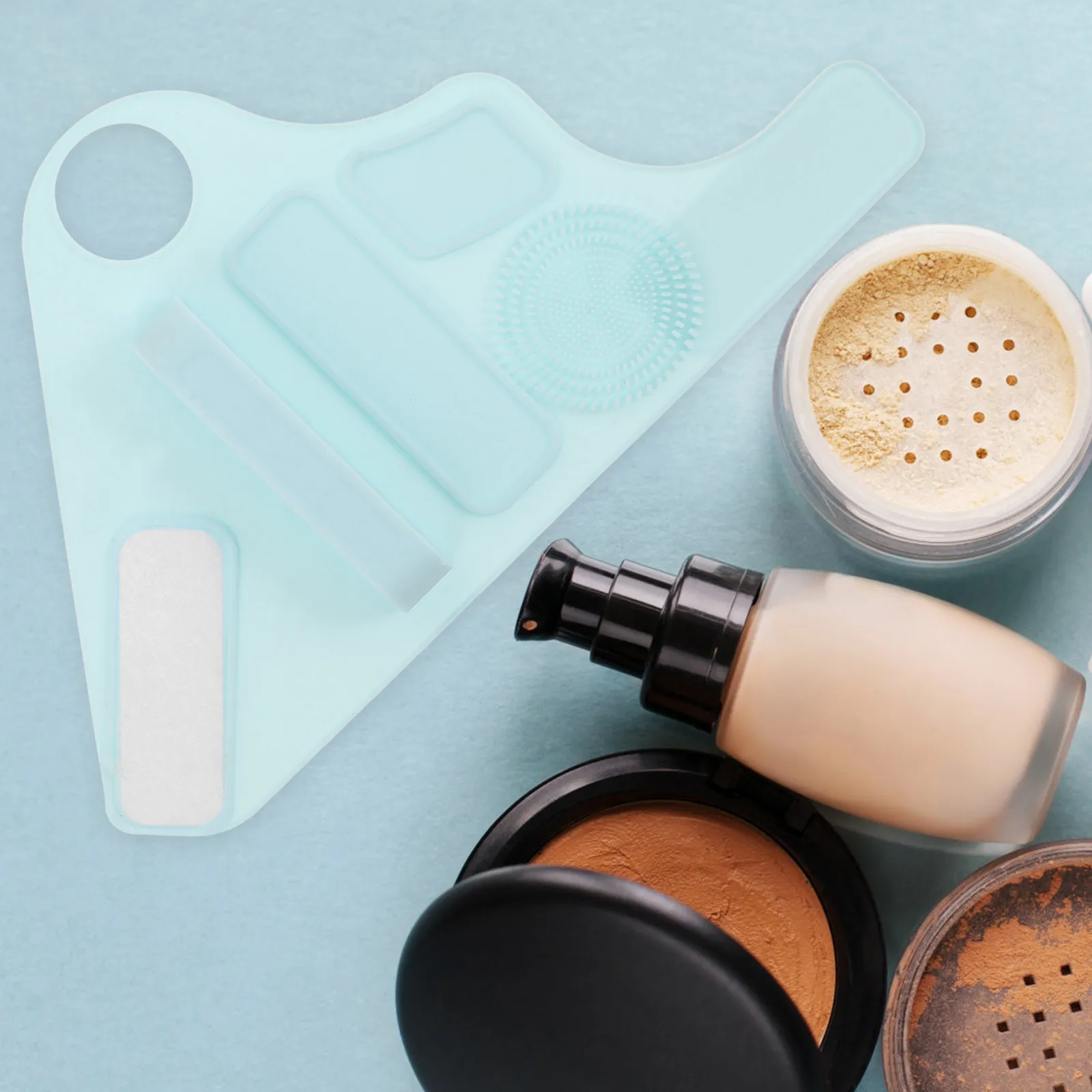 Silicone Makeup Hand Strap Adjustable Wrist Palette for Mixing Foundation Eyeshadow Professional Textured Non-Slip Surface