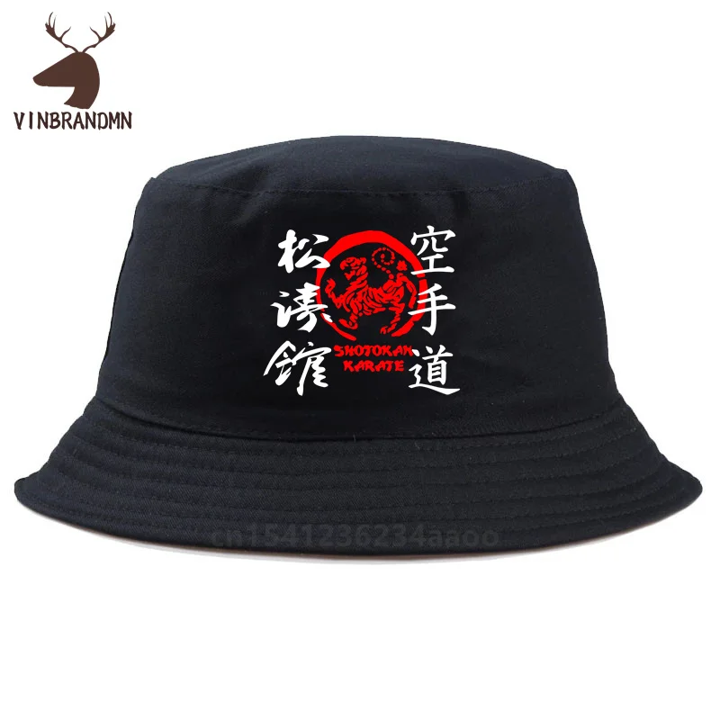 Japan Samurai Baseball Cap Fashion Shotokan Karate Bujinkan Dojo Bucket Hats Japanese Tiger Kung Fu Karate Fishing Fisherman Hat