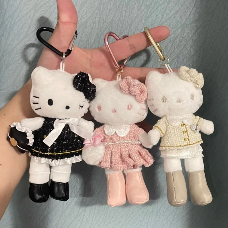 

Hong Kong Anime Video Game Festival Long Legs Hellokittys 15cm Golden Diamond Skirt Cute Plush Doll Girl Bag Pendant Keychain
