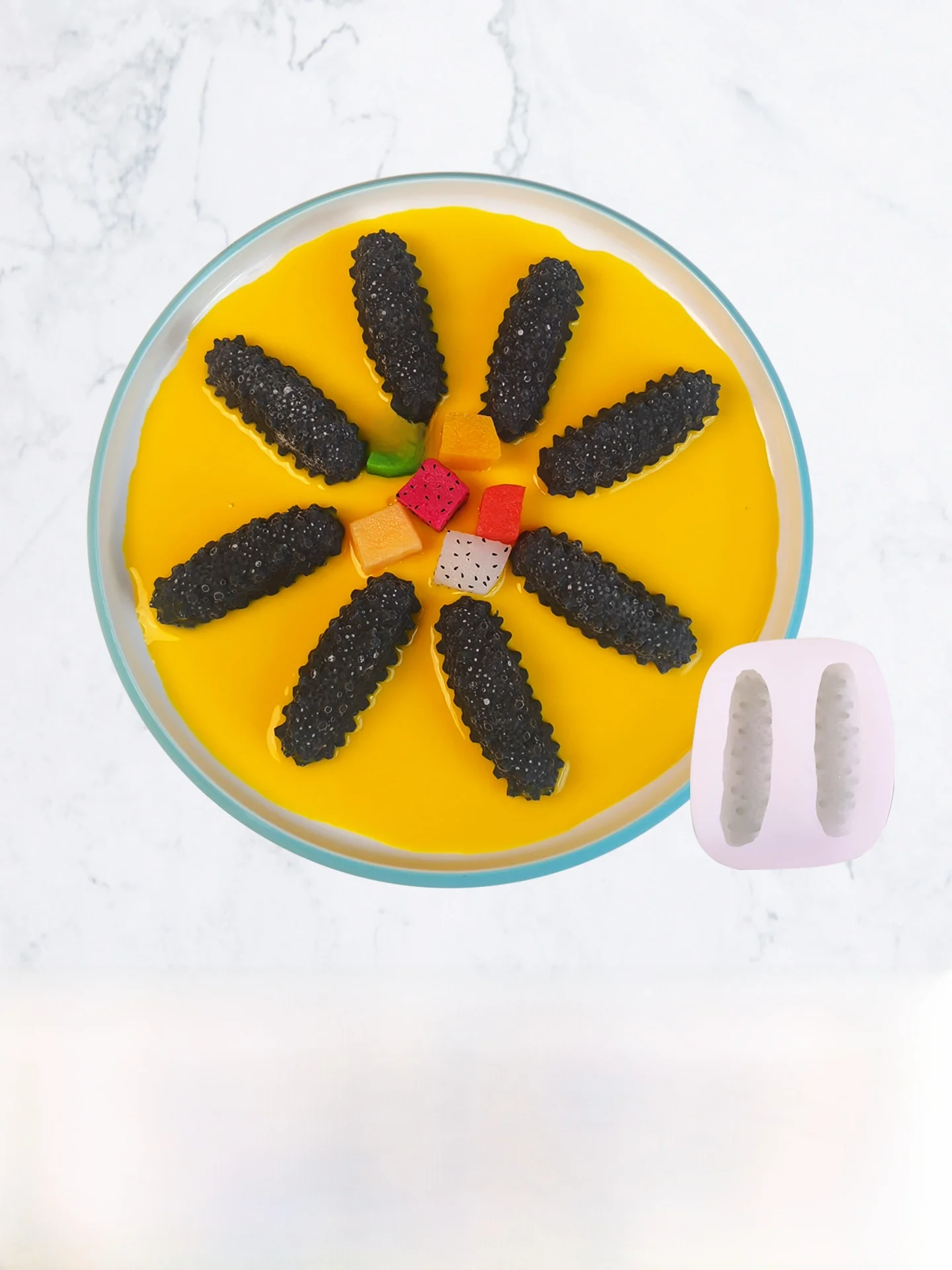 Molde de silicona para pudín de pepino de mar y alitas de pollo, herramienta de repostería, modelo de estómago vegetariano, utensilio de cocina de estilo chino tradicional