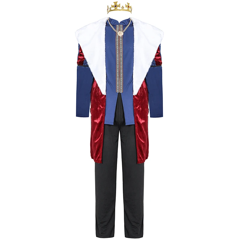 Christmas Court Queen King Cosplay Costumes Adult Halloween Cosplay European British Aristocratic Royal Retro Clothes Dresses